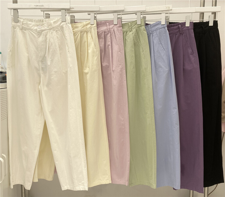 New in early summer! [within the world] simple and loose retro casual pants 8656# LSW