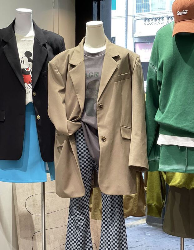 [trustme] fashion casual Korean medium and long version suit (wool 25%) 18710# YYW