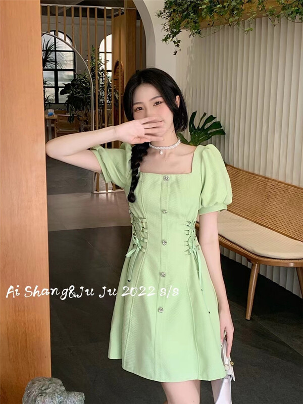 goods in stock! New in early summer! [AI Shang] little womanly waistband dress ys1-33115# hjy