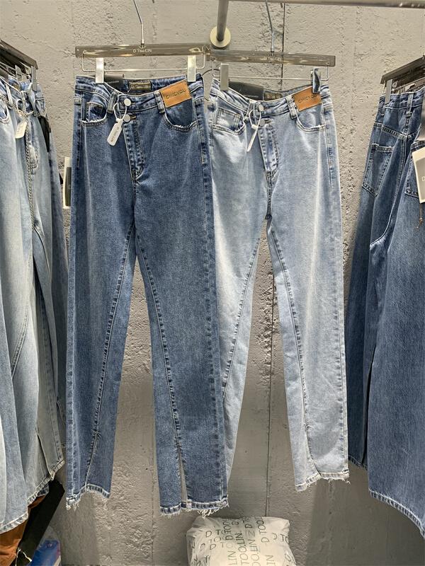 New year in early spring! [dtoo. Lin] split Korean washed jeans n2321# ozq