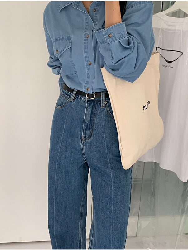 goods in stock! New year in early spring! [the mind] straight mop design, versatile jeans 70010# jhy