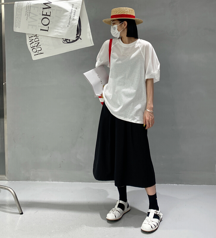 [Lily] loose casual versatile short sleeve T-shirt 70013# XJ