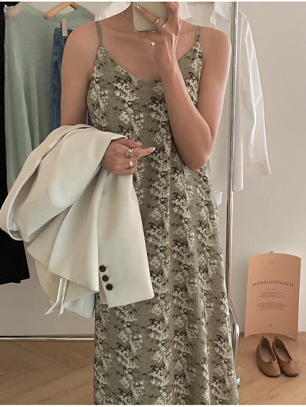 New year in early spring! [the mind] simple and versatile floral dress 60075# jhy
