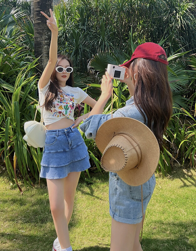 goods in stock! [savage] Korean sexy high waist denim skirt e6835# WPL