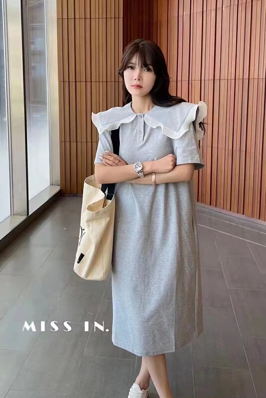 [Anan] lace collar crimp Pullover dress 2099# WTT