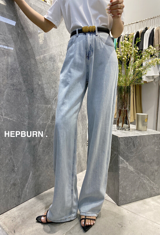 New year in early spring! [Hepburn] straight comfortable Korean jeans 8011# L