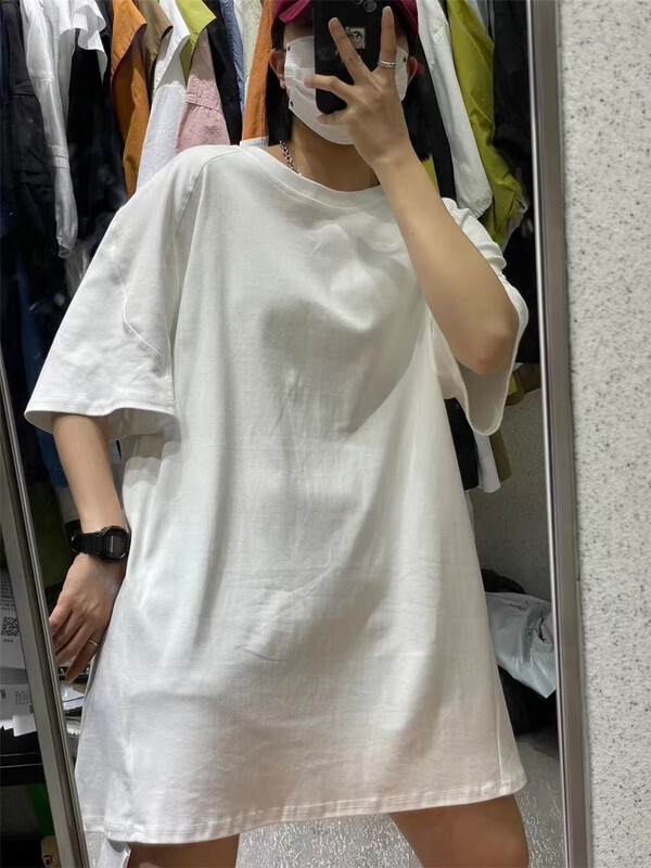 [Start Point] Crewneck Cotton Comfortable Dress 9006# L