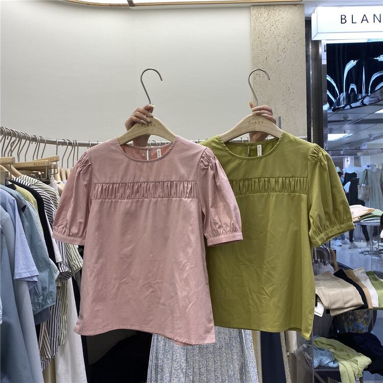 New in early summer! [blank] lady's French style bubble sleeve blouse (only selling blouses) 52295# WPL