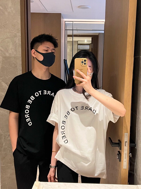 New in early summer! [ing] simple semicircle printed short sleeve T-shirt 1001# ZZL