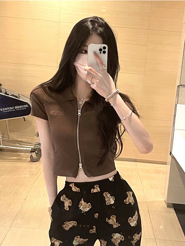 [wgwe] short hot girl sweet Sassoon blouse 1588# PCZ