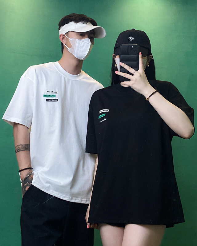 [TPY] casual round neck label short sleeve T-shirt ys2-2# ZZL