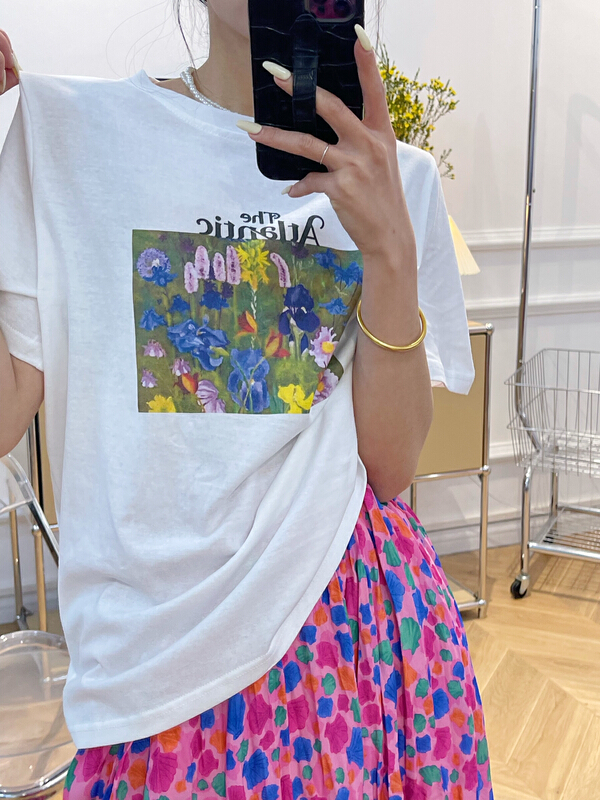 [KS] Korean design fashion short sleeve T-shirt 22099# ozq