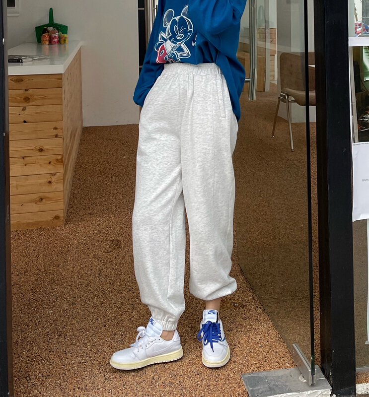 The original price is 95.88! New year in early spring! [keyboard] Korean version simple solid color casual pants h-5529# LSL