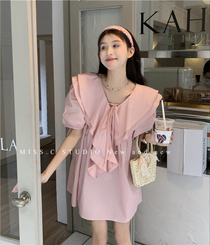 [miss. C studio] Korean sweet big Lapel dress 3077# zxx