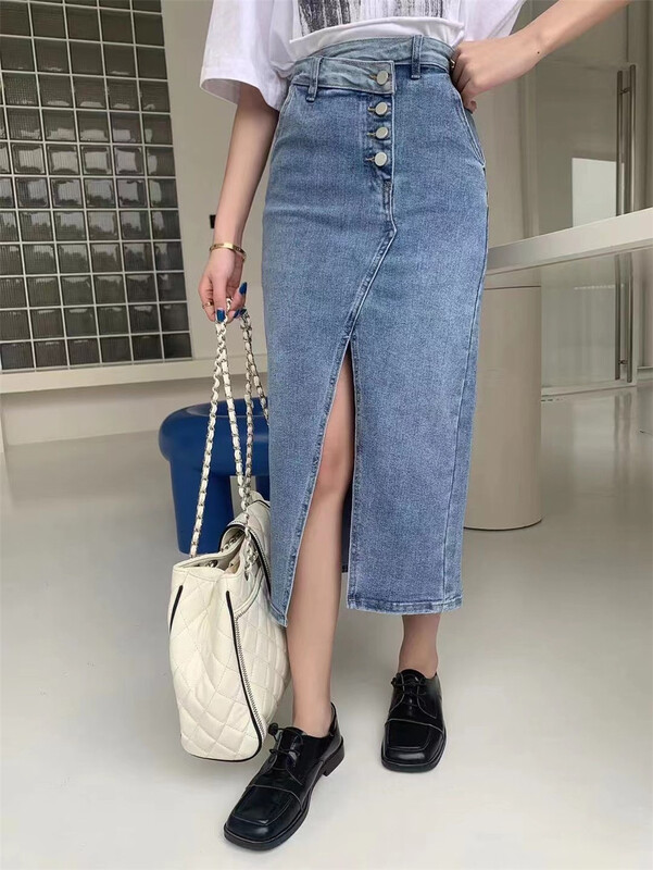 New year in early spring! [Dido] split style slim skirt 6989# hjy
