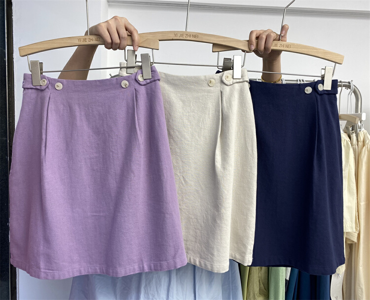 [within the world] simple and versatile solid color comfortable skirt 8761# LSW