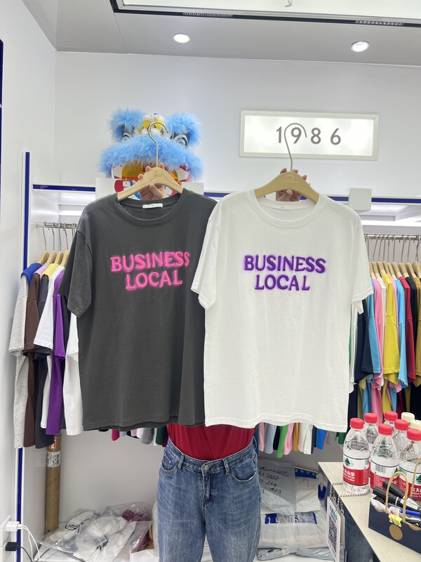 New in early summer! [1986] letter embroidered loose short sleeve T-shirt c637# LSL