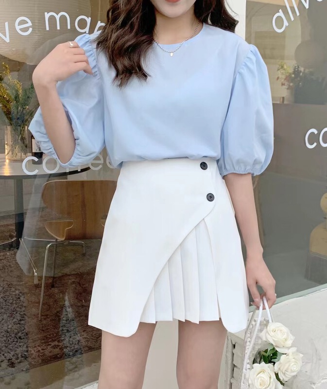 [Manulife] pleated lady temperament skirt 1850# ll