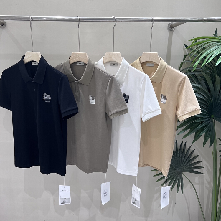 [maibia] Japanese style small stickers polo shirt p6670# ZZL