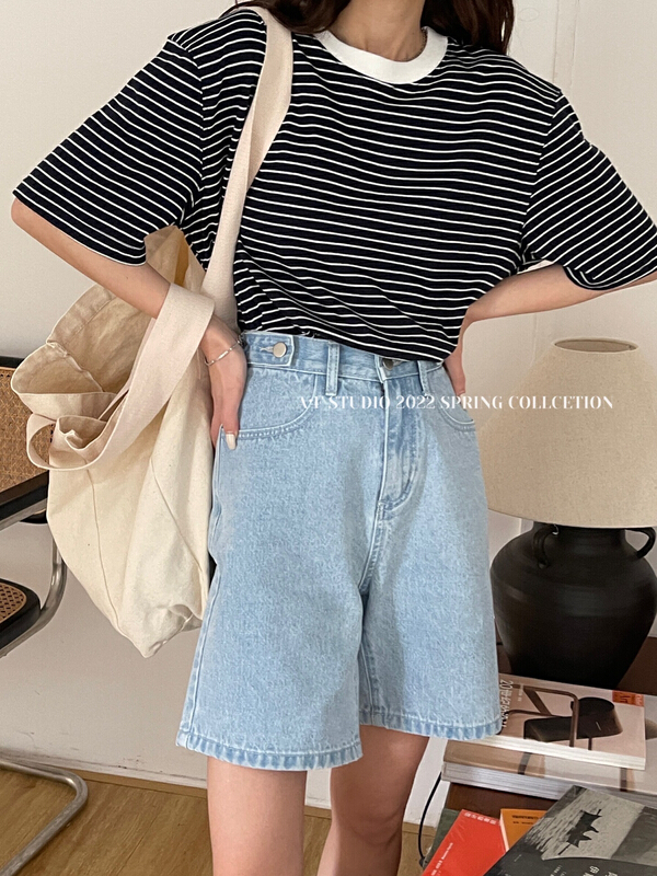 [AF] versatile high waist button jeans h9001# L