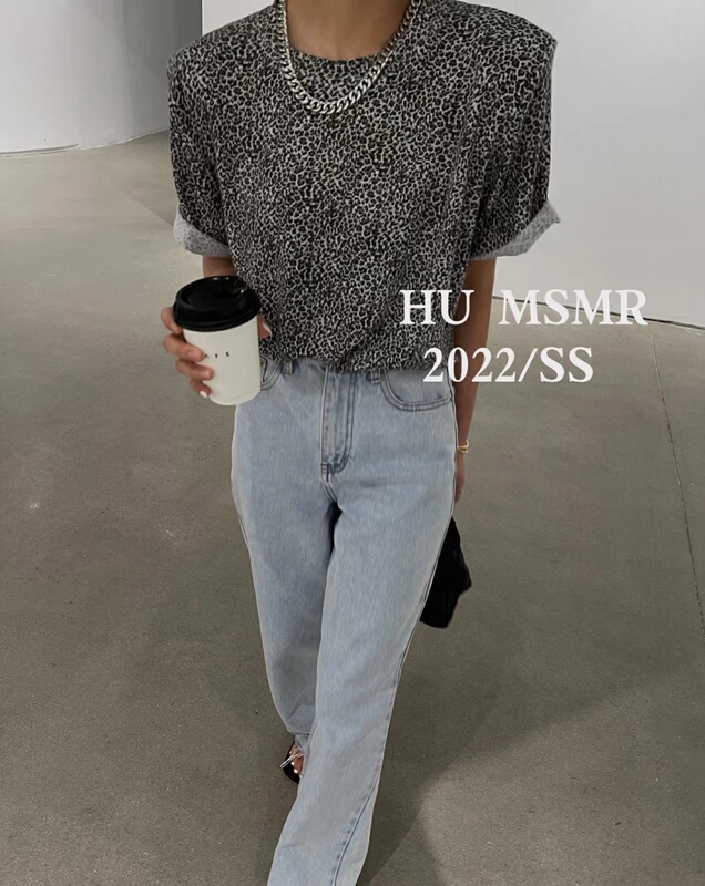 New year in early spring! [Hu] round neck casual street shot short sleeve T-shirt 6383# zyh