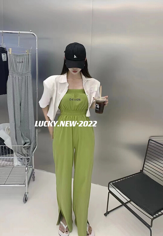 [lucky] sexy letter Strapless high waist casual pants 8784-1# zxx