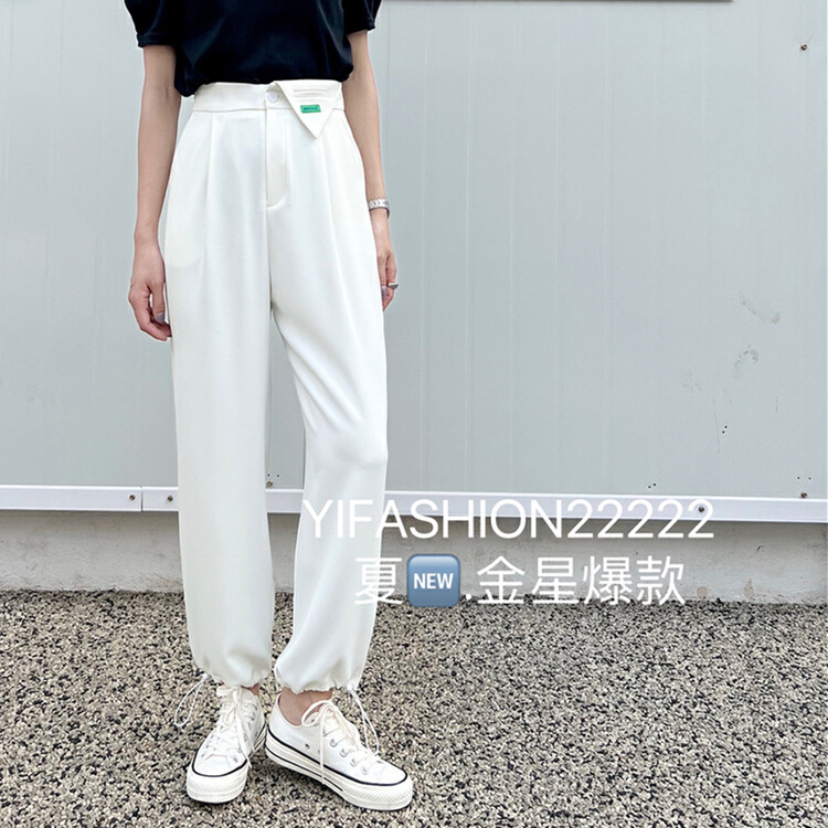 [Yi fashion] Korean high waist comfortable trousers 22222# ll