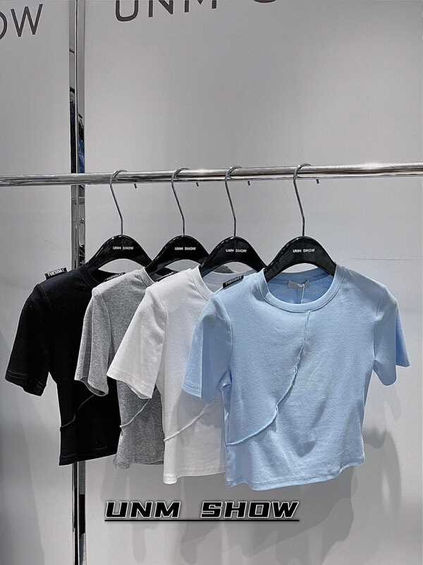 goods in stock! [unm-show] simple and versatile fashion short sleeve T-shirt ys1-6195# WTT
