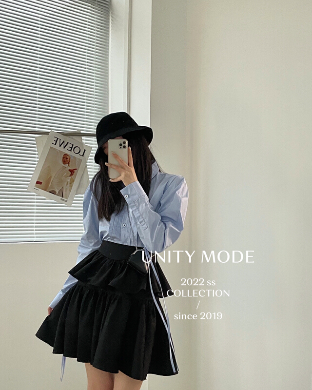 New year in early spring! [unit] A-shaped high waist versatile skirt 6032-1# cqw