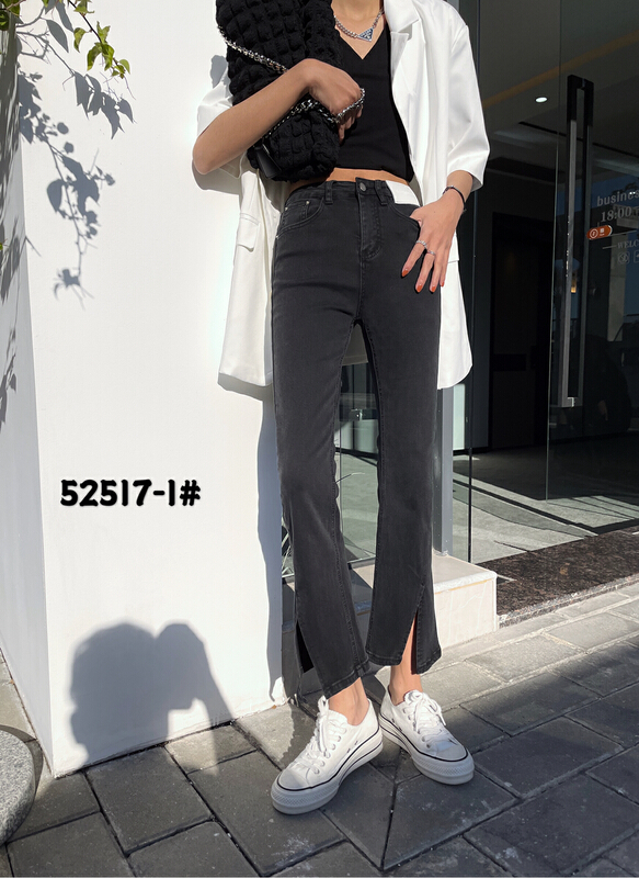 【OKD】韓系微喇九分牛仔褲  525170#  ZXL