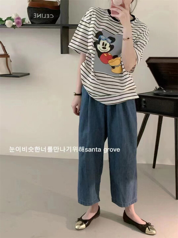 [Susan] Mickey print fashion short sleeve T-shirt 18237# LSW