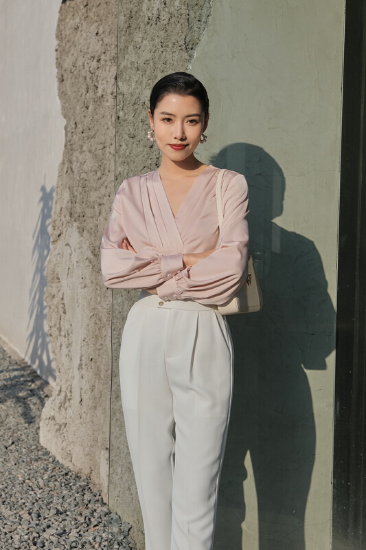 goods in stock! New year in early spring! [style] acetic acid Satin simple atmospheric shirt 7925# JJ