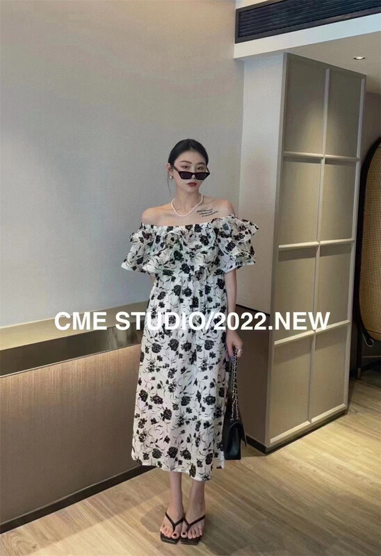 goods in stock! New in early summer! [Han C family] one shoulder design versatile dress 9565# PCZ