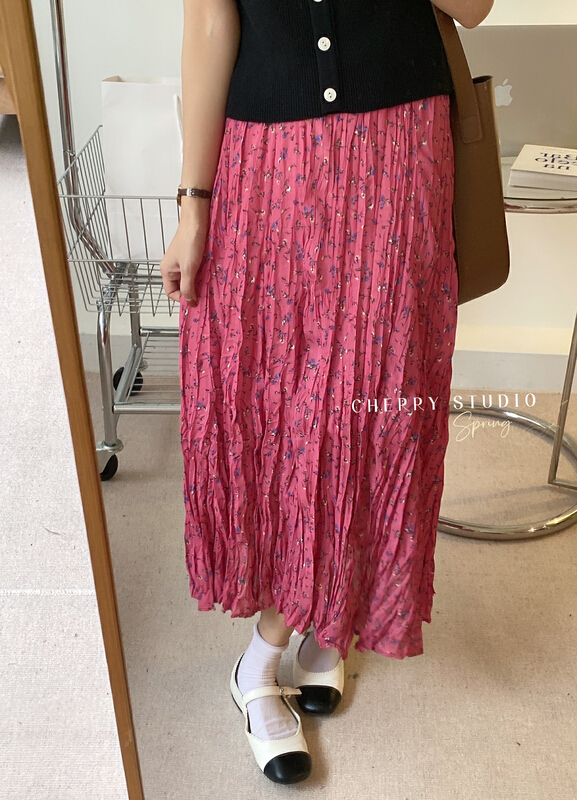 New in early summer! [cherry studio] Korean small broken flower gentle skirt 5082# HBx
