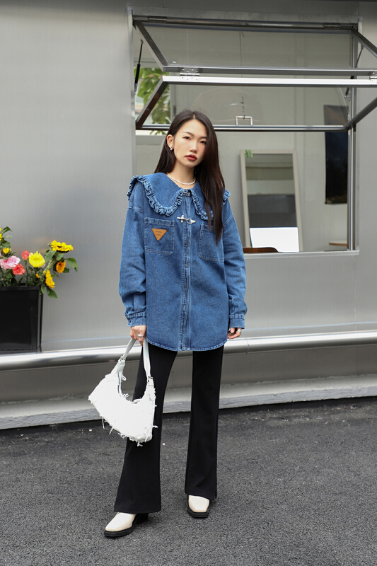 Early spring! [Za] Korean minority age reducing baby collar shirt 18227# LSL