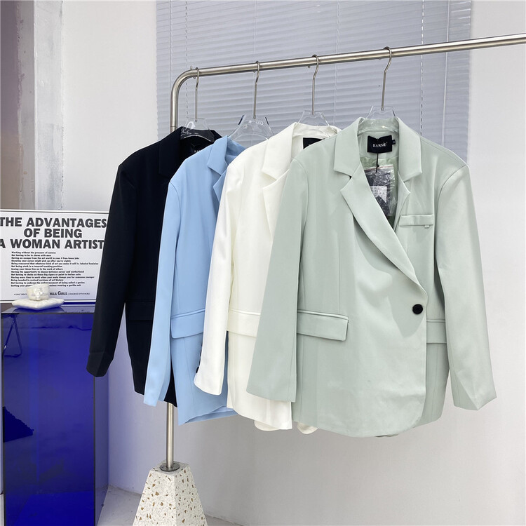 [half plain] temperament, sense of design, one button suit (with love button) a803# ZSY