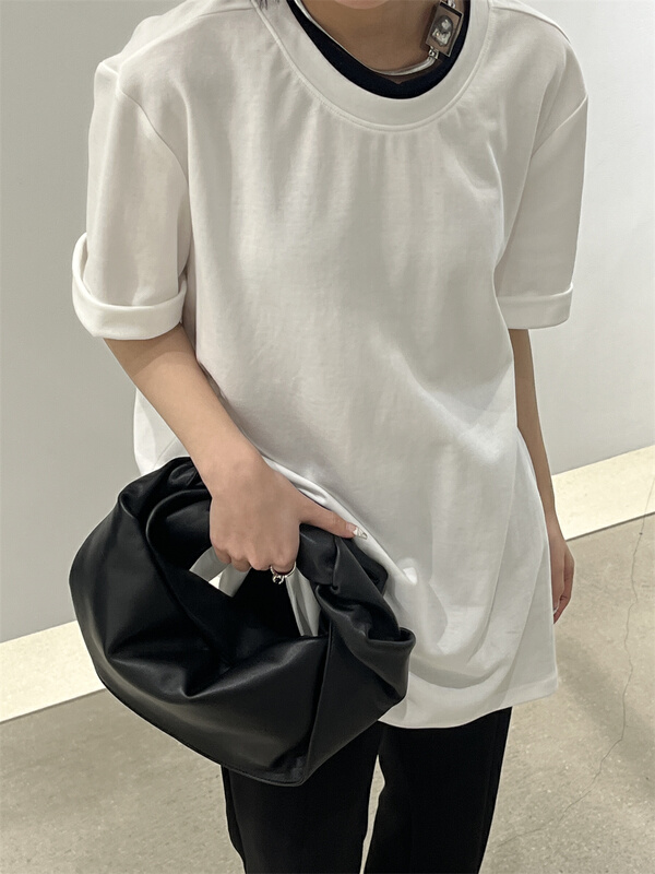 Original price 79.00! [WP / Yinuo] simple, casual and versatile foreign style short sleeve T-shirt d727# CSX