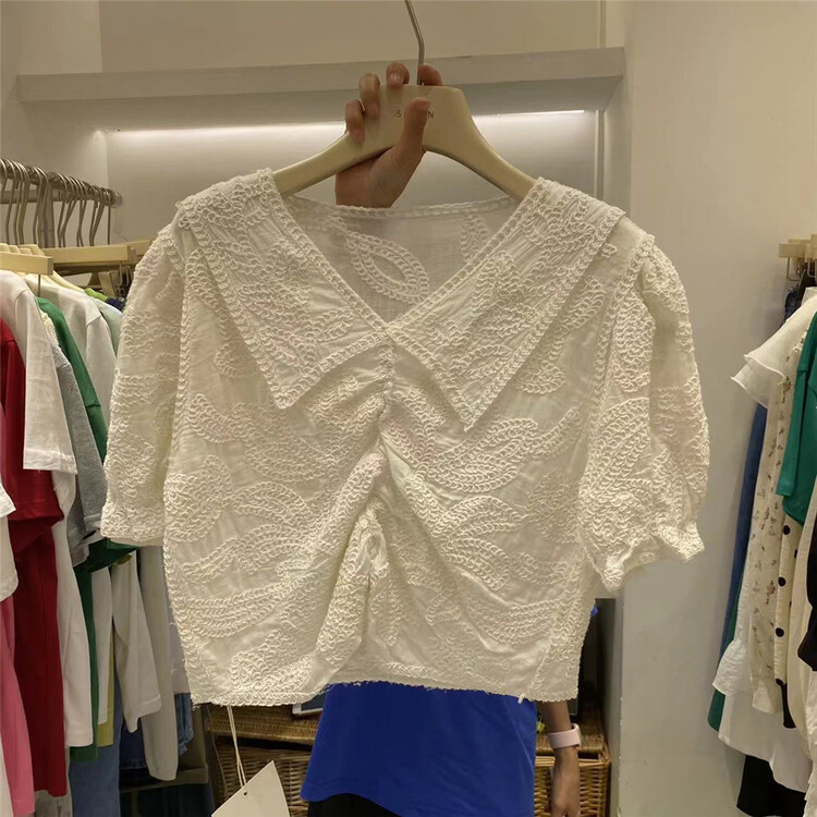 New in early summer! [Susan] heavy industry simple lady blouse s1073# LSW