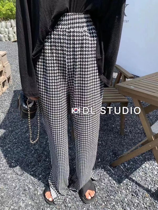 [DL] Plaid Korean versatile casual pants 8507# WTT