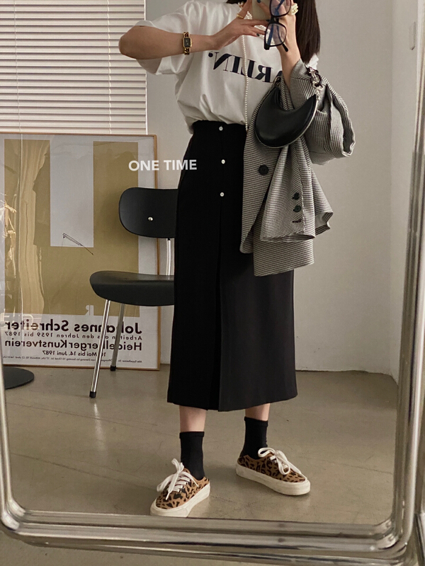 goods in stock! New year in early spring! [one time] versatile clean side split skirt 29019# CLS