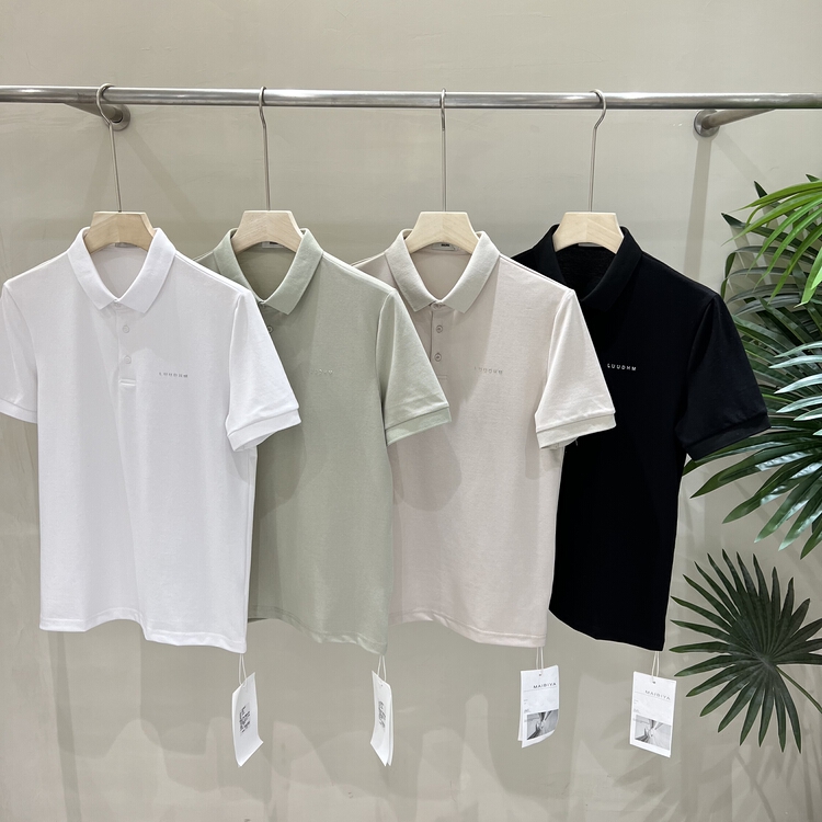 New in early summer! [maibia] Japanese simple and versatile short sleeved polo shirt p6681# ZZL