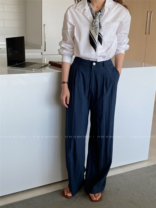 [in by in] temperament solid color loose trousers 0636# ZSY