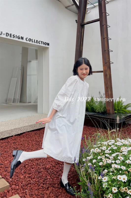 [this] Korean style net minority age reducing dress k111# CSX