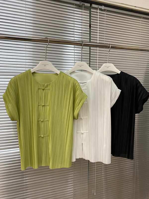 [onivinage Ernie] Chinese pleated shirt oh224s5368# zxl