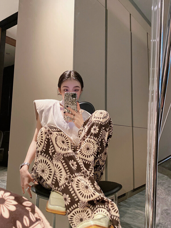 [Nancy] fashion printed loose comfortable casual pants bs6619# WPL