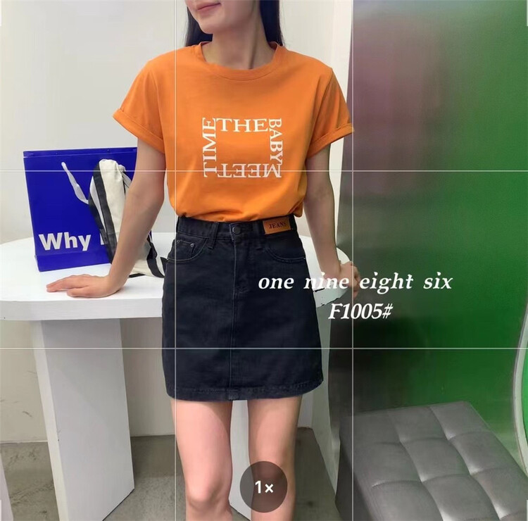 [1986] personalized versatile letter short sleeve T-shirt ys1-1005# XYY