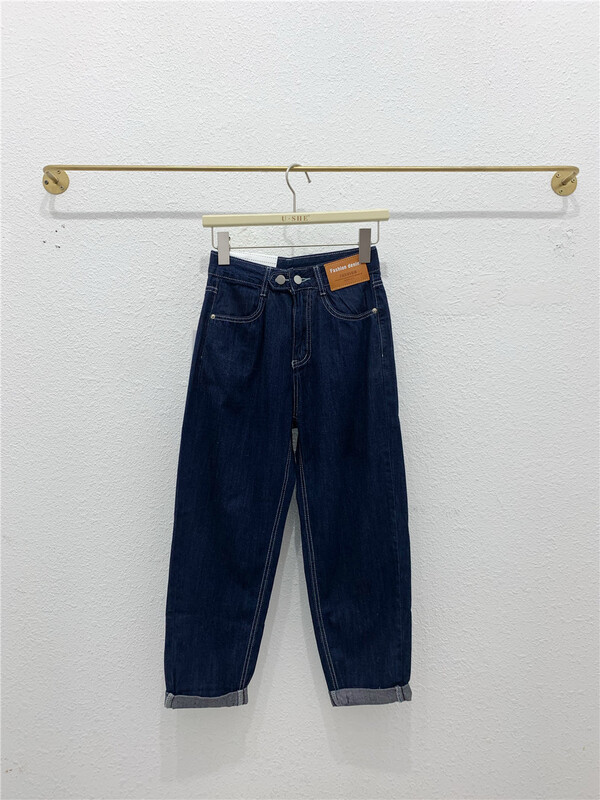 [u.she] double button versatile Harlan jeans 19816# cqw