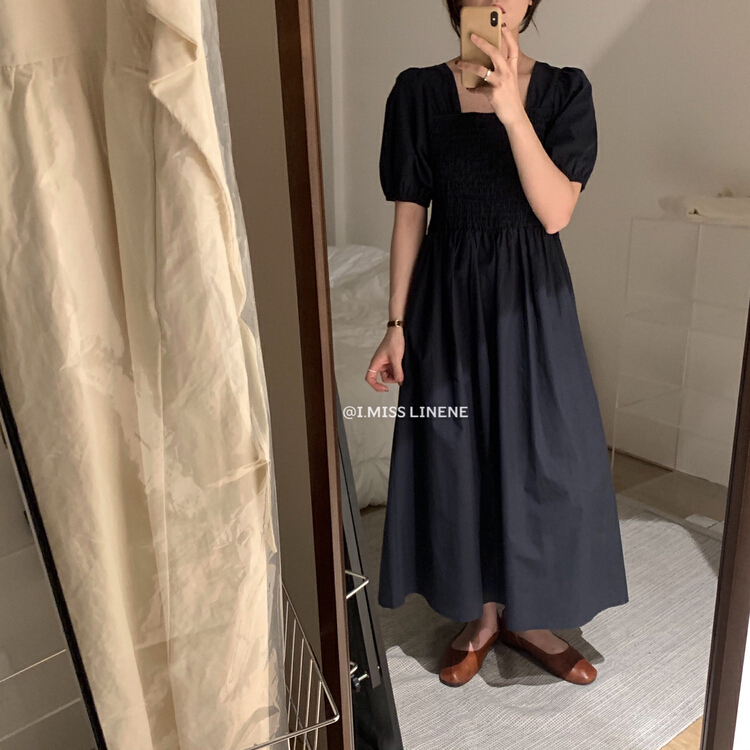 New in early summer! [Imiss] square collar dress cx6281# LSW