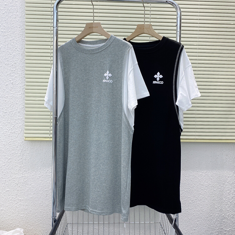 New in early summer! [Xiaofan family] stitched loose contrast dress 8216# LSW