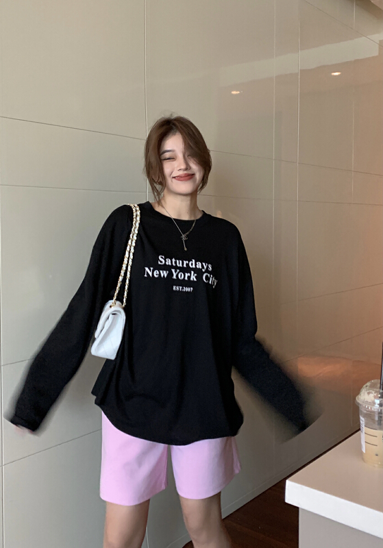 [11An] letter printed versatile sunscreen shirt a6533# LSL